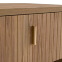 Roma - Modern Oak + Gold Nightstand