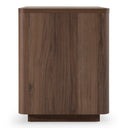 Roma - Modern Walnut + Gold Nightstand