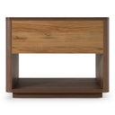 Roma - Modern Walnut + Gold Nightstand