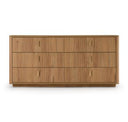 Emilio + Roma - Modern Beige Fabric + Oak 4-Piece Bedroom Set