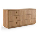 Emilio + Roma - Modern Beige Fabric + Oak 4-Piece Bedroom Set