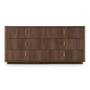 Roma - Modern Walnut + Gold Dresser