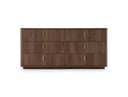 Roma - Modern Walnut + Gold Dresser