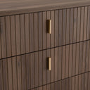 Roma - Modern Walnut + Gold Dresser