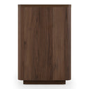 Roma - Modern Walnut + Gold File Cabinet