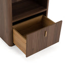 Roma - Modern Walnut + Gold Bookcase, view 6