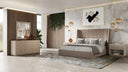 roma - modern taupe microfiber upholstered bed