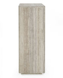 Roma - Modern Faux Travertine + Gold Chest