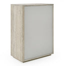 Roma - Modern Faux Travertine + Gold Chest