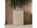 Roma - Modern Faux Travertine + Gold Chest