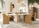Roma - Modern Travertine Rectangular Dining Table
