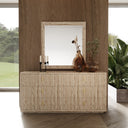 Daystar + Roma - Modern Beige Velvet + Travertine + Gold Bedroom Set