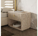 Roma - Modern Faux Travertine + Gold Chest
