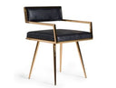 Rosario Modern Black & Rosegold Dining Chair