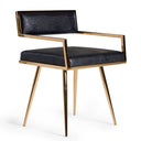 Rosario Modern Black & Rosegold Dining Chair