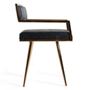 Rosario Modern Black & Rosegold Dining Chair
