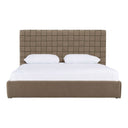Rousey - Modern Taupe Fabric Bed