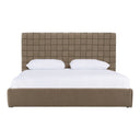 Rousey - Modern Taupe Fabric Bed