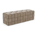 Rousey + Roma - Modern Taupe Fabric + Walnut 4-Piece Bedroom Set