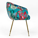 Roxann - Contemporary Floral Velvet Dining Chair