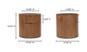 Theo 2 Drawer Nightstand Brown