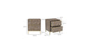 Corolla Nightstand Light Grey