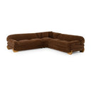 Crockett - Modern Brown Fabric Ottoman