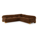 Crockett - Modern Brown Fabric Sectional Sofa