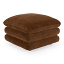 Crockett - Modern Brown Fabric Ottoman