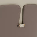 Pangea - Mid-Century Modern Cream & Taupe Vegan Leather + Grey Ash Dining Chair (Set of 2)
