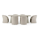Anchor - Outdoor Grey Olefin + Stone 7-Piece Dining Set