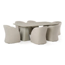 Anchor - Outdoor Grey Olefin + Stone 7-Piece Dining Set