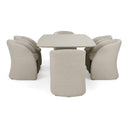 Anchor - Outdoor Grey Olefin + Stone 7-Piece Dining Set