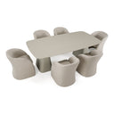 Anchor - Outdoor Grey Olefin + Stone 7-Piece Dining Set