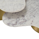 Gabbro - Glam White Marble + Gold Nesting Coffee Table Set