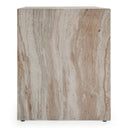 Sabino - Modern Faux Marble Concrete Nightstand, view 4