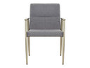 Bavaria - Modern Light Grey Fabric + Gold Accent Chair
