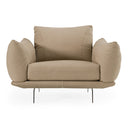 Saint Tropez - Modern Italian Beige Leather Accent Chair