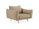 Saint Tropez - Modern Italian Beige Leather Accent Chair