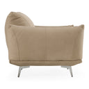 Saint Tropez - Modern Italian Beige Leather Accent Chair