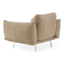 Saint Tropez - Modern Italian Beige Leather Accent Chair