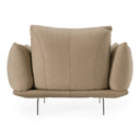 Saint Tropez - Modern Italian Beige Leather Accent Chair