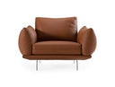 Saint Tropez - Modern Italian Cognac Leather Accent Chair