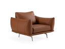 Saint Tropez - Modern Italian Cognac Leather Accent Chair