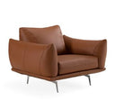 Saint Tropez - Modern Italian Beige Leather Accent Chair