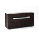 Ceres Modern Brown Oak and Grey Nightstand