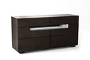 Ceres - Contemporary Brown Oak and Grey Dresser w/ LED Light