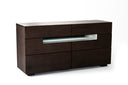 Ceres - Contemporary Brown Oak and Grey Dresser w/ LED Light
