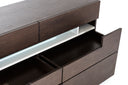 Ceres - Contemporary Brown Oak and Grey Dresser w/ LED Light
