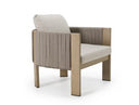 Salvora - Outdoor Beige Fabric & Grey Rope Chair